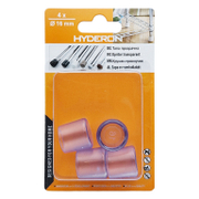 Тапа Hyderon за крак на стол кръгла 16х19 мм, гума, прозрачна, 4 бр., VTP-16 - product - 067 DMX 118