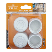 Тапа Hyderon за крак на стол кръгла 28х36 мм, гума, бяла, 4 бр., VT-28 - product - 067 DMX 111