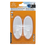 Закачалка Hyderon самозалепваща се, единична  35x85 мм, бяла, 2 бр./опак., HA-35 - product - 067 DMX 124