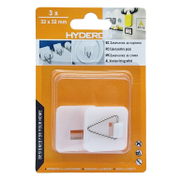 Закачалка Hyderon за картини  32x32 мм, бяла, 3 бр./опак., HK-32 - product - 067 DMX 134