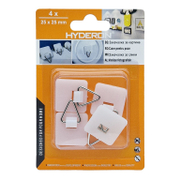 Закачалка Hyderon за картини  25x25 мм, бяла, 4 бр./опак., HK-25 - product - 067 DMX 133