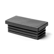 Тапа Dimars за крак на маса правоъгълна 40x20 мм, полиетилен, черна - product - 067 DRS 444