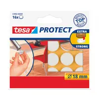 Противоплъзгаща подложка Tesa за мебели  ф 18 мм, филц, бяла, 16 бр.
