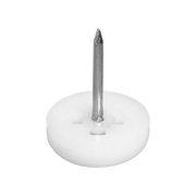 Стъпка Hafele мебелна с пирон  ф 16х19 мм, цинкова сплав, бяла - product - 067 PDZ 407