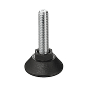 Стъпка Hafele мебелна с винт регулируема ф 46х50х10 мм, пластмаса, стомана, черна - product - 067 PDZ 411