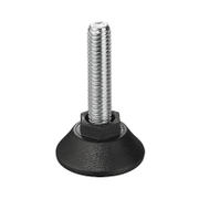 Стъпка Hafele мебелна с винт регулируема ф 47х45х10 мм, пластмаса, стомана, черна - product - 067 PDZ 412