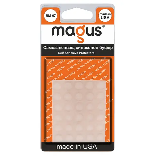 Буфер универсален Magus самозалепващ се  прозрачен, 30 бр., BM-07