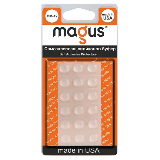Буфер универсален Magus самозалепващ се  прозрачен, 18 бр., BM-12