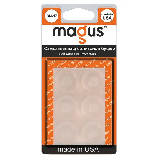 Буфер универсален Magus самозалепващ се  прозрачен, 6 бр., BM-17