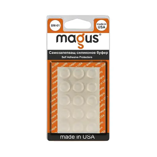Буфер универсален Magus самозалепващ се  прозрачен, 15 бр., BM-01