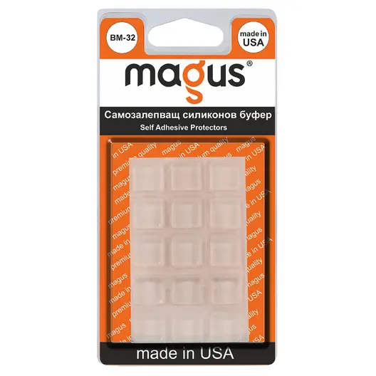 Буфер универсален Magus самозалепващ се  прозрачен, 15 бр., BM-32