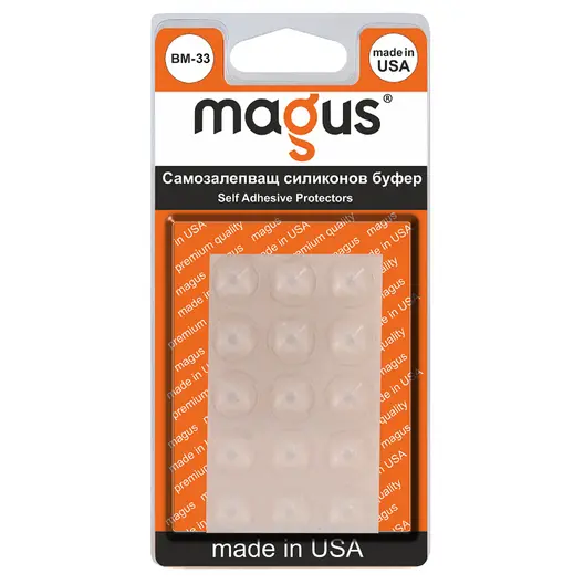 Буфер универсален Magus самозалепващ се  прозрачен, 15 бр., BM-33