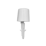 Стопер за врата Hyderon за монтаж с дюбел  бял, 26х30 мм, HSB-26W - product - 068 DMX1388