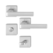 Дръжка за сервизна брава Hoppe с розетка  сатениран хром, Dublin - product - 068 HOP 122