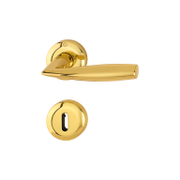 Дръжка за обикновена брава Hoppe с розетка  полиран месинг, Vitoria - product - 068 HOP 137