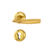 Дръжка за секретна брава Hoppe с розетка  полиран месинг, Vitoria - product - 068 HOP 138