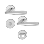 Дръжка за сервизна брава Hoppe с розетка  сребро, Vitoria - product - 068 HOP 132