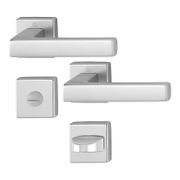 Дръжка за сервизна брава Hoppe с розетка  сребро, Toulon - product - 068 HOP 145