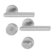 Дръжка за сервизна брава Hoppe с розетка  сребро, Utrecht - product - 068 HOP 156