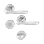 Дръжка за сервизна брава Hoppe с розетка  сребро, Milano - product - 068 HOP 165