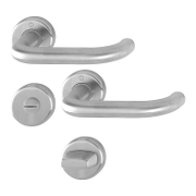 Дръжка за сервизна брава Hoppe с розетка  сребро, Baden - product - 068 HOP 162