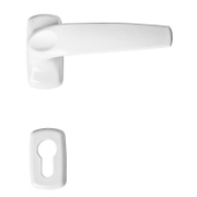Дръжка за секретна брава Metal реверсивна с розетка  бяла, Unimet 1 - product - 068 ILG 559