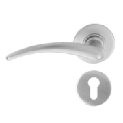 Дръжка за секретна брава Metal реверсивна с розетка  сатен, Dolphin - product - 068 ILG 627