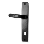 Дръжка за обикновена брава Metal реверсивна с шилд  черна, 232х40 мм, 90 мм, Standart - product - 068 ILG 638