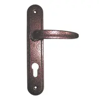 Дръжка за секретна брава Metal с шилд  шагрен, 220х40 мм, 70 мм, Mirela 2