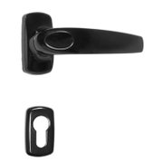 Дръжка за секретна брава Metal реверсивна с розетка  черна, Unimet 1 - product - 068 ILG1016