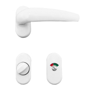 Дръжка за сервизна брава Metal с розетка  бяла, Unimet 1 - product - 068 ILG1217