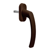 Дръжка за брава на прозорец MFI за алуминиева и PVC дограма  65х29 мм, кафява, Silisto - product - 068 MFI 101