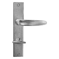 Дръжка за сервизна брава Metal с шилд  никел, 220х38 мм, 70 мм, Mirela 1