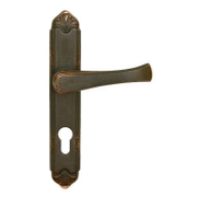 Дръжка за секретна брава Metal с шилд  черна мед, 220х38 мм, 70 мм, Style - product - 068 SNK 041