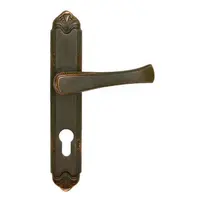 Дръжка за секретна брава Metal с шилд  черна мед, 220х38 мм, 70 мм, Style