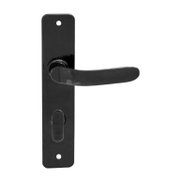 Дръжка за сервизна брава Metal реверсивна с шилд  черна, 220х40 мм, 70 мм, Standart - product - 068 SNK 074