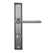 Дръжка за сервизна брава Sonico с шилд  сатен, 90 мм, Varna - product - 068 SNK 195