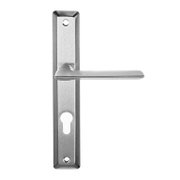 Дръжка за секретна брава Sonico с шилд  сатен, 90 мм, Varna - product - 068 SNK 191