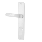 Дръжка за сервизна брава Metal реверсивна с шилд  бяла, 220х40 мм, 70 мм, Standart - product - 068 SNK 250