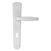 Дръжка за обикновена брава Sonico с шилд   бяла, 232 мм, 70 мм, Classico - product - 068 SNK 783