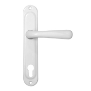 Дръжка за секретна брава Sonico реверсивна с шилд  бяла, 220х40 мм, 70 мм, Sofia - product - 068 SNK 802