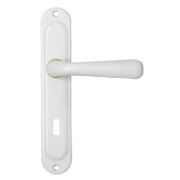 Дръжка за обикновена брава Sonico реверсивна с шилд  бяла, 220х40 мм, 90 мм, Sofia - product - 068 SNK 811