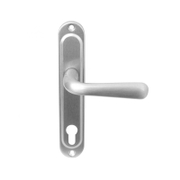 Дръжка за секретна брава Sonico реверсивна с шилд  сатен, 230х40 мм, 90 мм, Sofia - product - 068 SNK 827