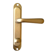 Дръжка за сервизна брава Sonico реверсивна с шилд  месинг, 230х40 мм, 90 мм, Sofia - product - 068 SNK 834