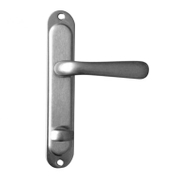 Дръжка за сервизна брава Sonico реверсивна с шилд  сатен, 230х40 мм, 90 мм, Sofia - product - 068 SNK 835