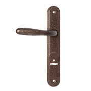 Дръжка за касова брава Metal с шилд  шагрен, 240х40 мм, 90 мм, Kapka - product - 068 SNK 957