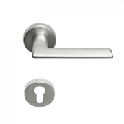 Дръжка за секретна брава Sonico реверсивна с розетка  сатен, Varna - product - 068 SNK1026