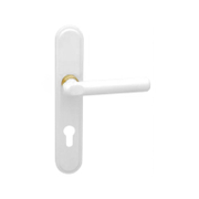 Дръжка за секретна брава Metal реверсивна с шилд  бяла, 220х40 мм, 70 мм, Simona - product - 068 SNK1037