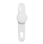 Дръжка за секретна брава Sonico с шилд с топка  бяла, 220х40 мм, 70 мм, Sofia TT - product - 068 SNK1267