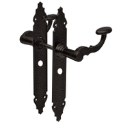 Дръжка за обикновена брава Amig Рустик черна мат  черна мат, 280х45 мм, 70 мм, 100PW70 - product - 068 TEK 113